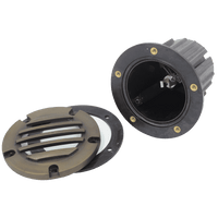 Outdoor Landscape Lighting LED 12V Low Voltage UNB06 Cast Brass 12V Low Voltage Round Grill LED In-Ground Well Light MR16 Socket IP65 Waterproof