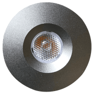 CB15 1.5W DC12V Low Voltage Round Recessed Cast Aluminum Cabinet Puck Light Energy Saving Dimmable LED Downlighting - Silver / 3000K Warm White