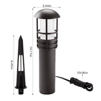 Outdoor Landscape Lighting LED 12V Low Voltage CDPA55 3W 12V Low Voltage 3000K Warm White Integrated LED Garden Bollard Aluminum Path Light
