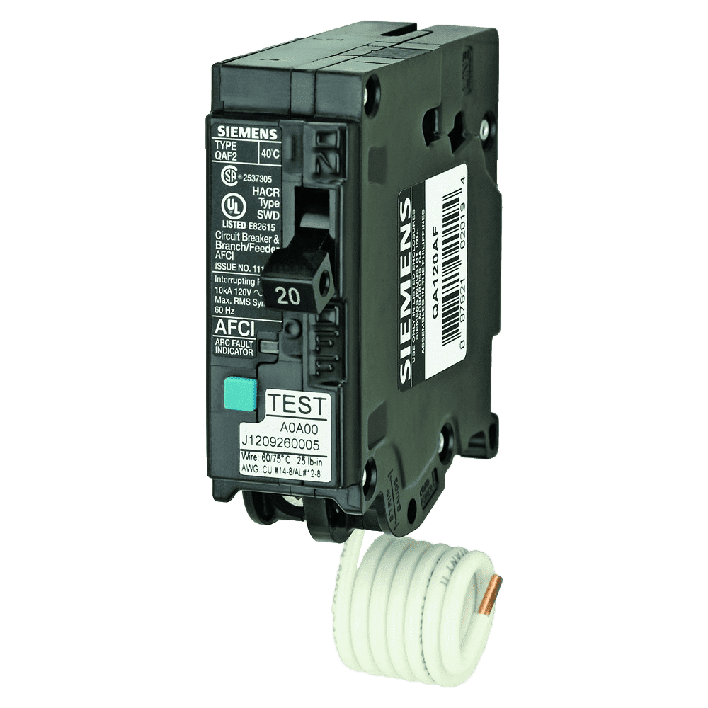Outdoor Landscape Lighting LED 12V Low Voltage Siemens QA120AFC 20 Amp 1 in. Single-Pole 120-Volt Plug-On Combination AFCI Circuit Breaker