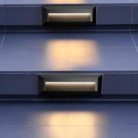 Outdoor Landscape Lighting LED 12V Low Voltage STA04 3+3W 3CCT 3000K/4000K/5000K 12V Low Voltage Cast Aluminum Rectangular Surface Mount LED Step or Deck Light