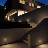 Outdoor Landscape Lighting LED 12V Low Voltage STS02 4x/8x/12x Package Outdoor Recessed Brick Wall Light 12V Low Voltage 3000K Warm White Integrated LED Step/ Stair Lighting Fixture
